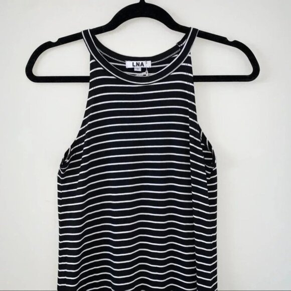 LNA Revolve Leigh Maxi Dress stripes Long Sleeveless Curved hem Scoop neck XS - Picture 7 of 16